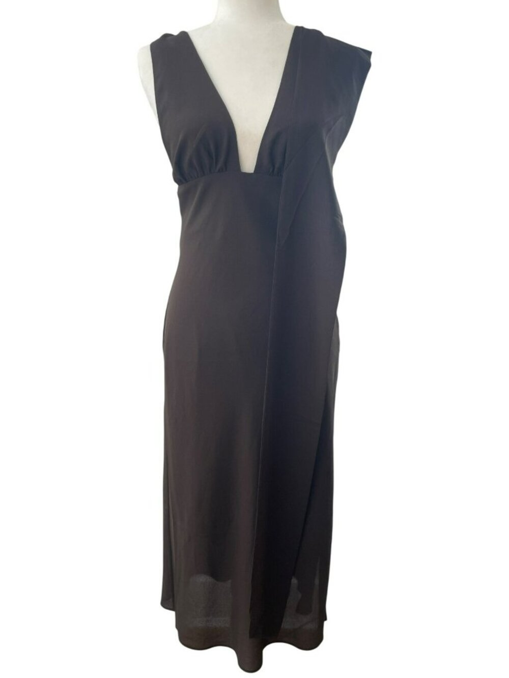 Aritzia Ten Limo Dress Cacao Brown Nib Sleeveless Women's Size 6 MSRP $158 NEW
